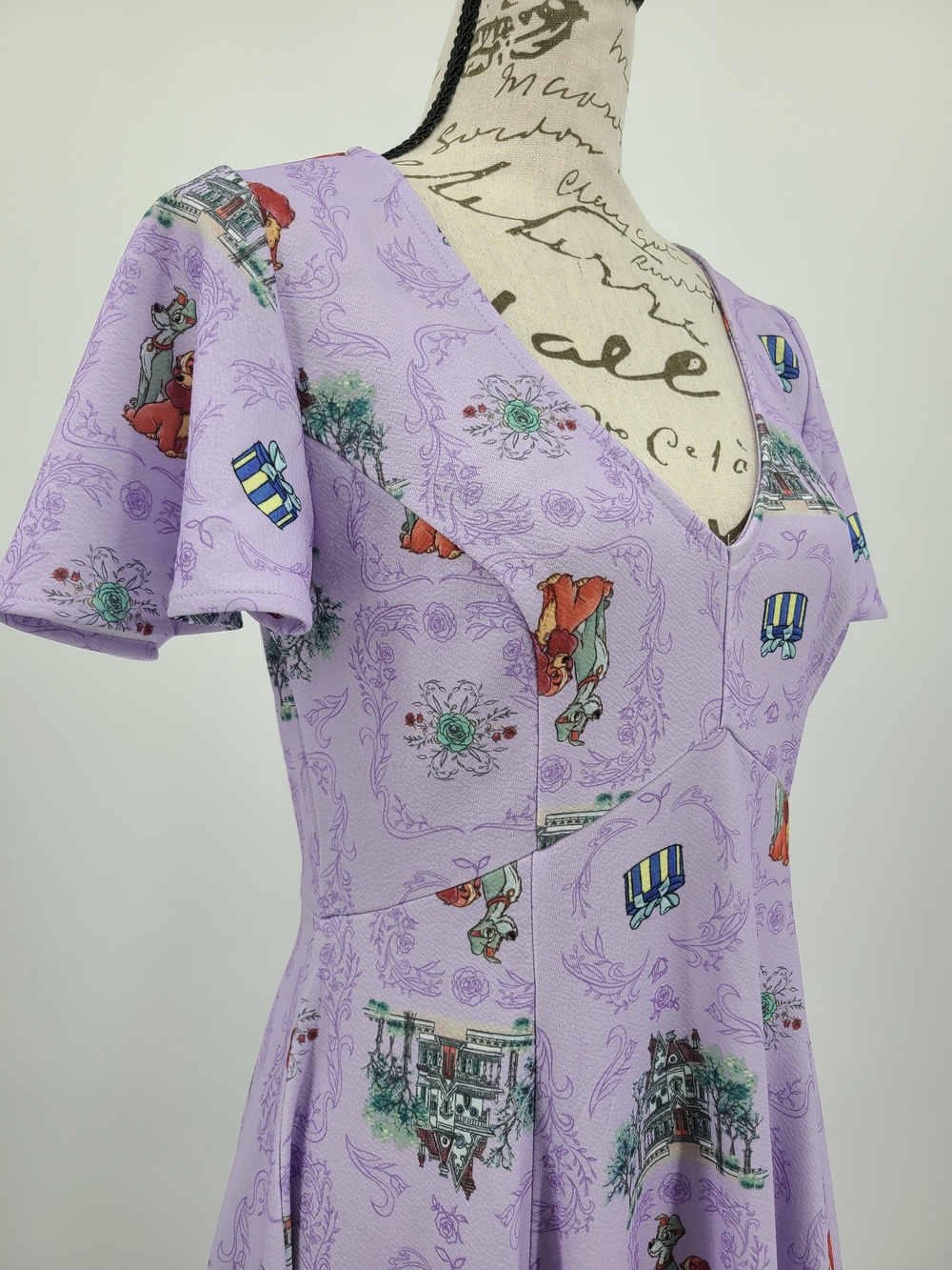 NWOT Unique Vintage X Disney Lady And The Tramp Dress Size Medium - Picture 3 of 12